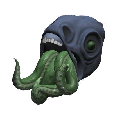 Festering Felix, the official gray and green head accessory from The Hollow